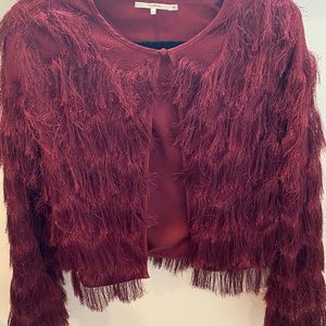 Festive maroon cardigan